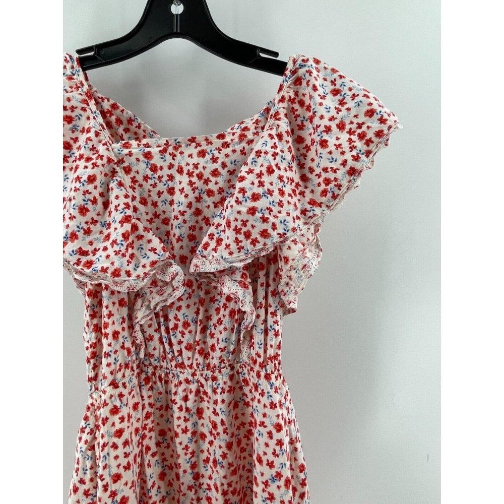 Old Navy Women's Sleeveless Orange White Floral Casual Dress Size XS - Picture 3 of 13